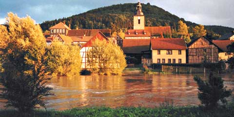 Belrieth bei Hochwasser